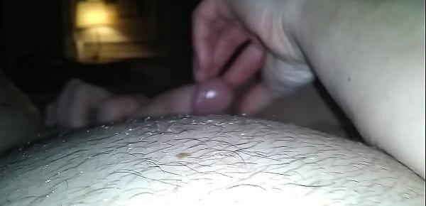  POV handjob by my lovely wifes friend while they make out. Tongues and oil